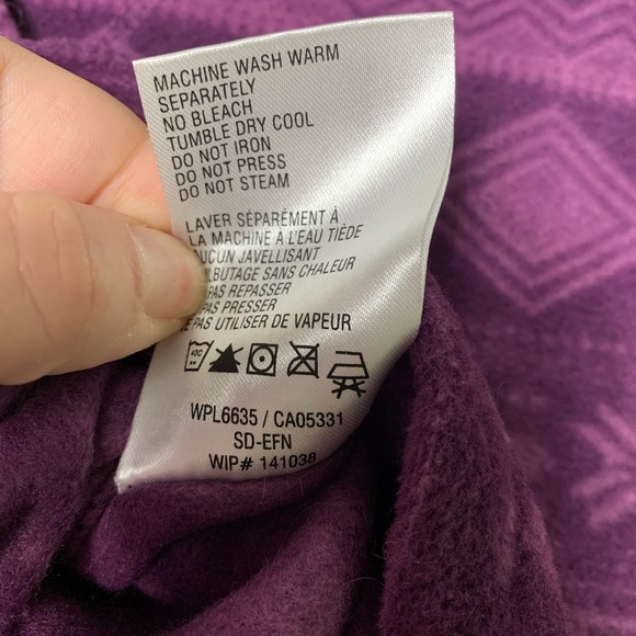 Woolrich | Eggplant Purple Fleece Full Zip Nordic Vest - Small - Picture 7 of 7